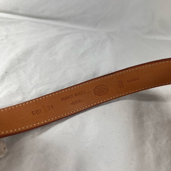 GALCO Belt Tan Leather Hand Made USA 34-85 - Picture 7 of 8